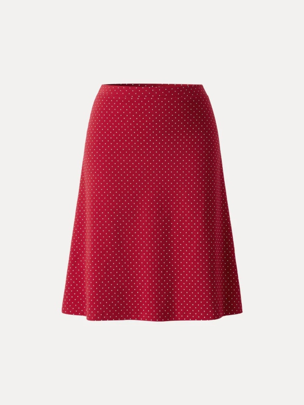 NWT OGL Stretch Cotton Polka Dot A-Line Flare Skirt Limited Edition IN RED